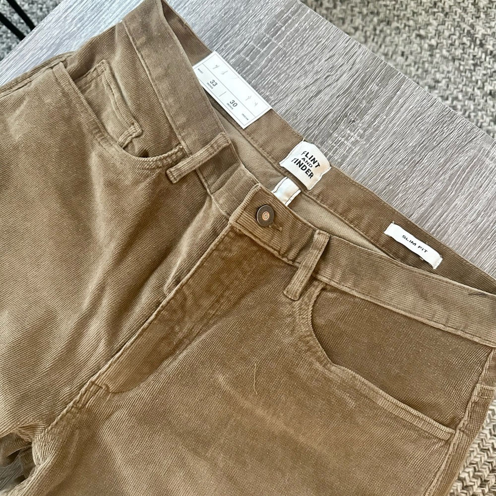 NWT flint and tinder 365 Corduroy Pant - Slim 33x30